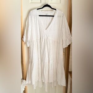 Sundance White Eyelet Tunic Top